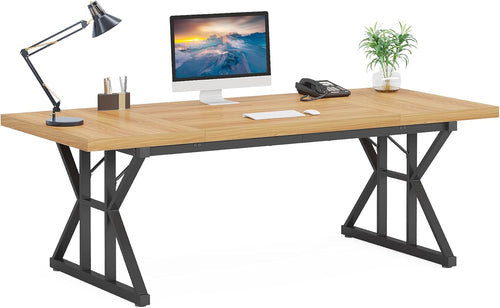 70.8-Inch Executive Desk, Large Computer Office Desk Workstation,